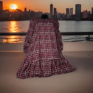 AGB Dress Sweater Dress Red Black White Size 1X